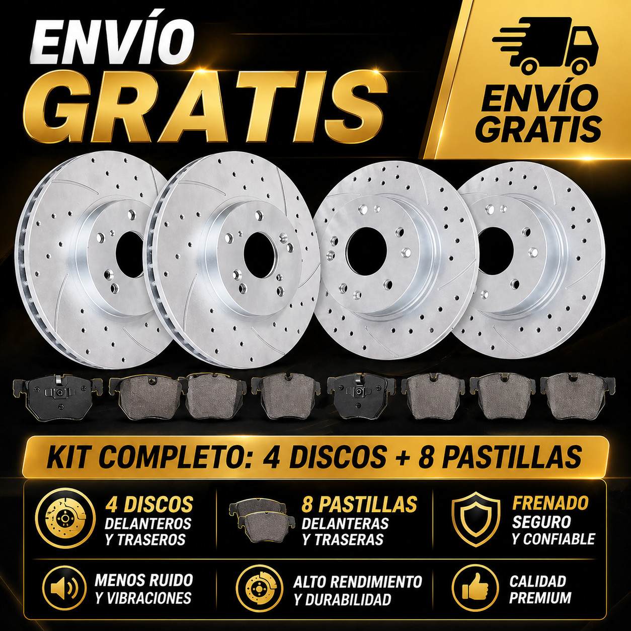 (DELANTEROS & TRASEROS) Discos de Frenos & Pastillas for Outback Impreza WRX BRZ