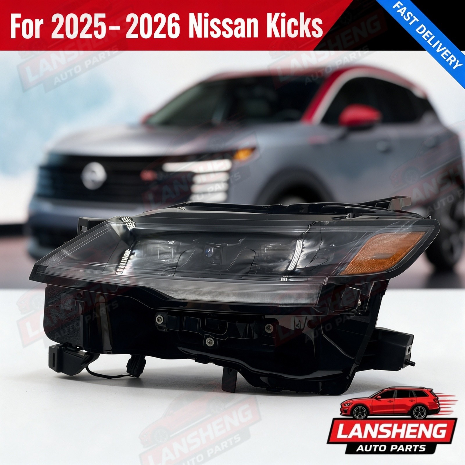 For Nissan Kicks 2025-2026 260607LF5A Left Driver Side LED Headlights Assembly For Nissan Kicks 2025-2026 260607LF5A Left Driver Side LED Headlights Assembly
