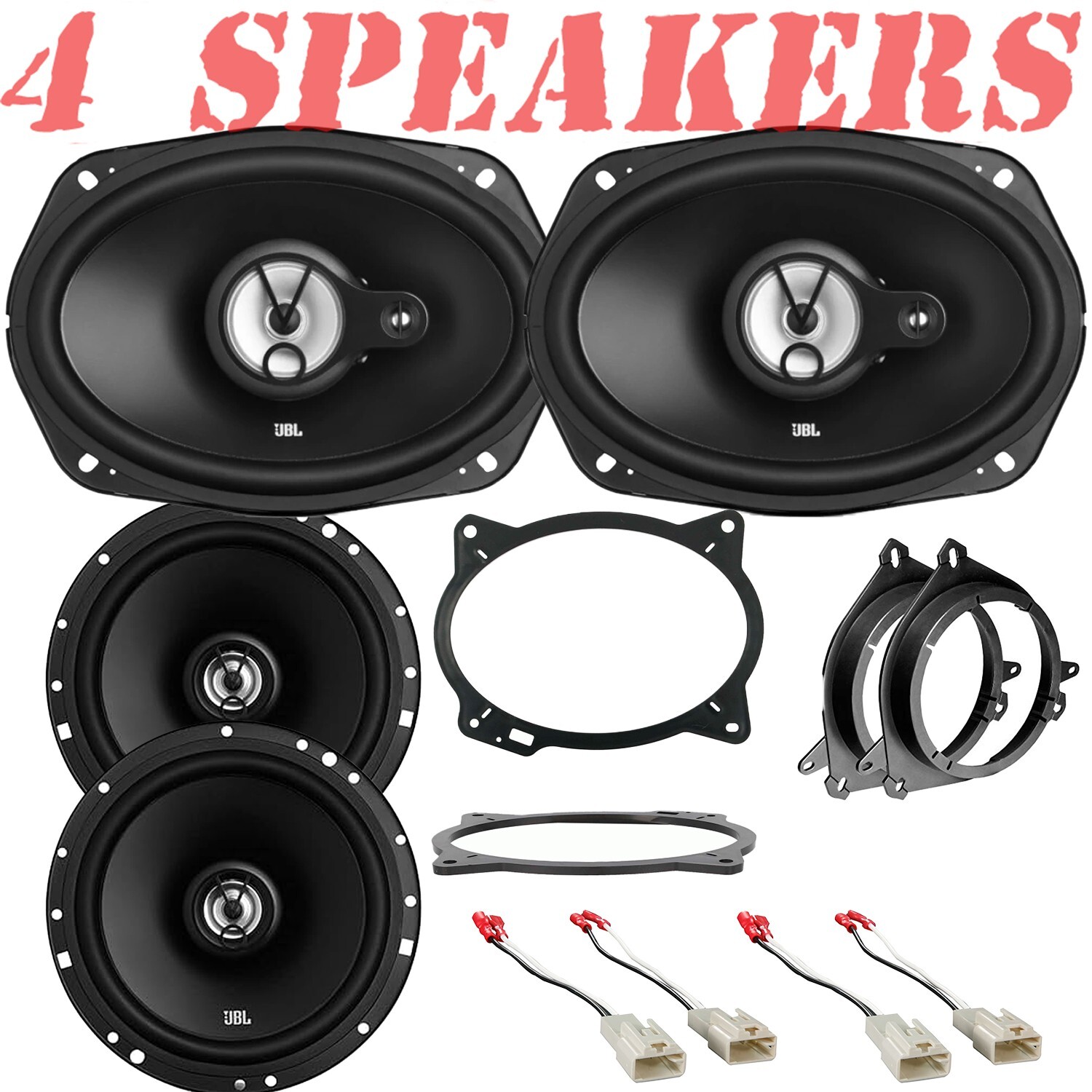 JBL Stage1 Front Door & Rear Deck Speaker Upgrade for 2003-2013 Toyota Corolla