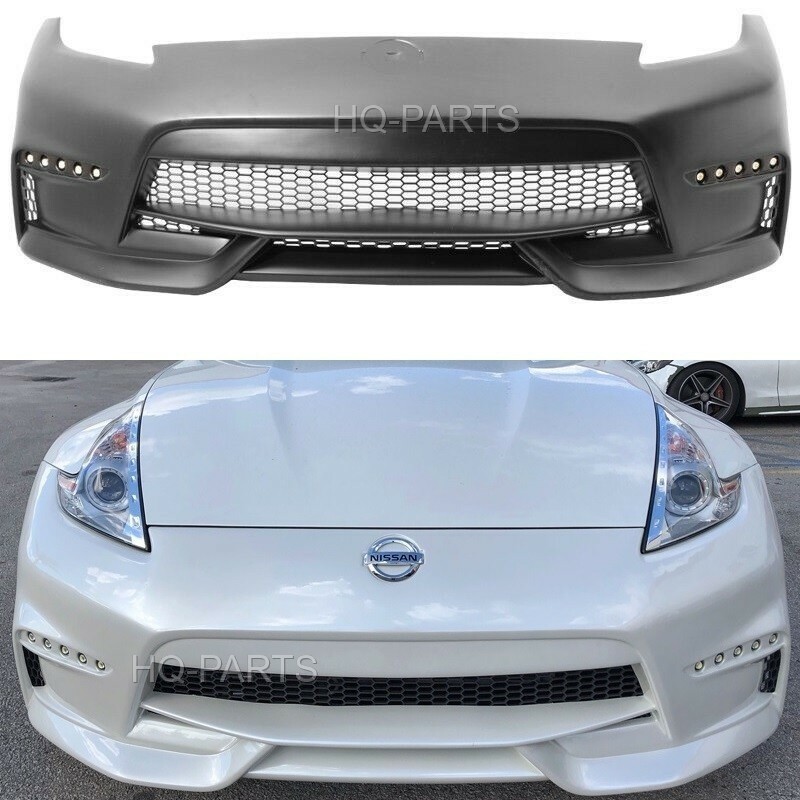 Fits 09-21 Nissan 370Z NS Style Conversion Front Bumper Cover Black PP With LED