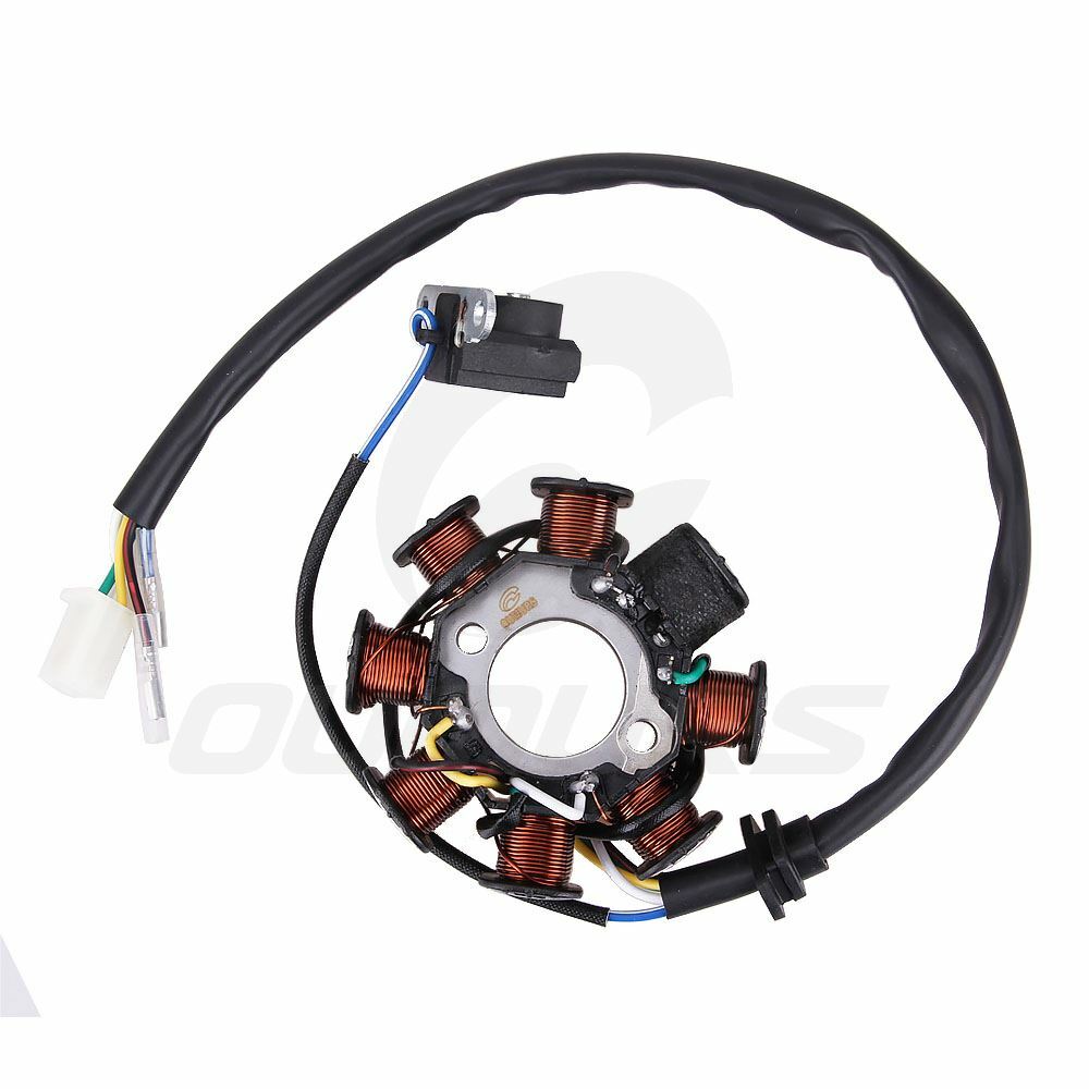8 Pole Coil Magneto Stator for GY6 125cc 150cc Scooter ATV Moped 5 Wires 8 Pole Coil Magneto Stator for GY6 125cc 150cc Scooter ATV Moped 5 Wires
