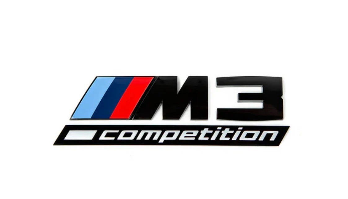 Gloss Black Trunk Emblem For BMW F80 G80 G81 M3 Competition Rear Decal Badge Gloss Black Trunk Emblem For BMW F80 G80 G81 M3 Competition Rear Decal Badge