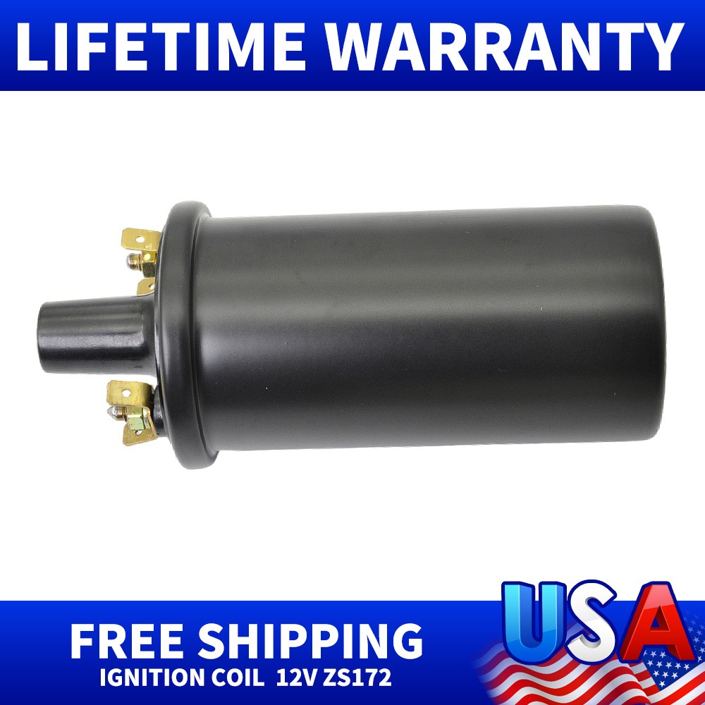 New Ignition Coil With Internal Resistor 3 Ohm 12V Universal 35k Voltage Output