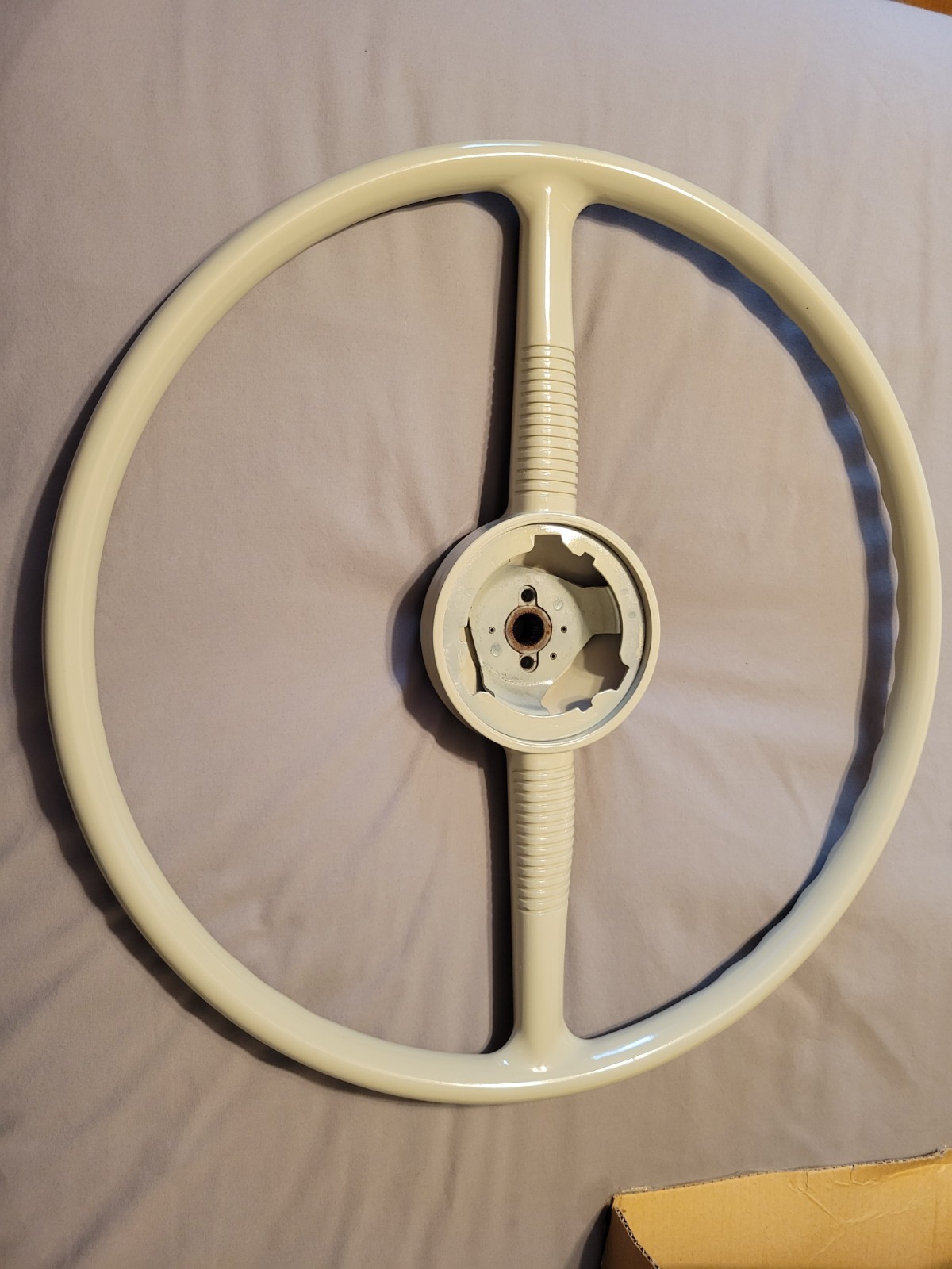 ⭐⭐⭐⭐1949 Ford -1950 Ford Steering Wheel restored beautiful with horn button ⭐⭐⭐⭐1949 Ford -1950 Ford Steering Wheel restored beautiful with horn button