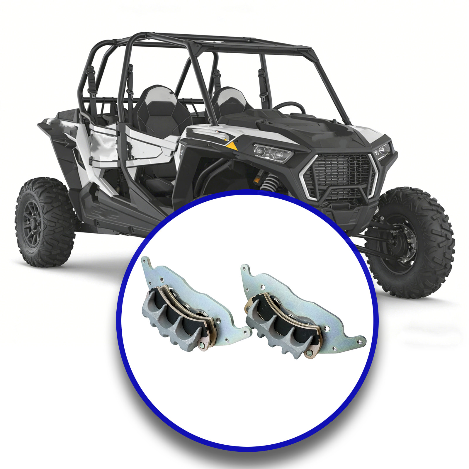 2-PACK Front Brake Calipers & Sintered Pads 1912473 1912474 1913239 For Polaris 2-PACK Front Brake Calipers & Sintered Pads 1912473 1912474 1913239 For Polaris