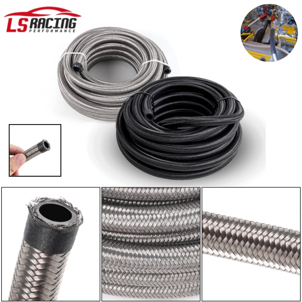 4AN/6AN/8AN/10AN/12AN Nylon Stainless Steel Braided CPE Oil/Gas/Fuel Line Hose
