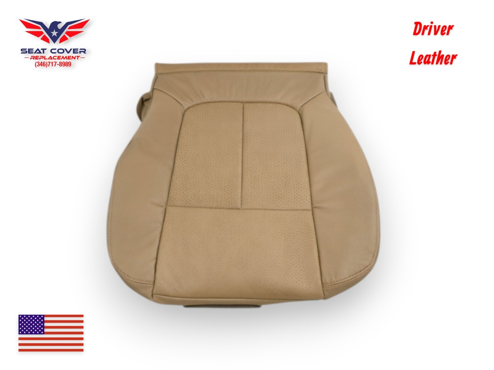 2011-2016 Perforated Seat Covers For Ford F250 F350 Lariat Adobe Tan Leather