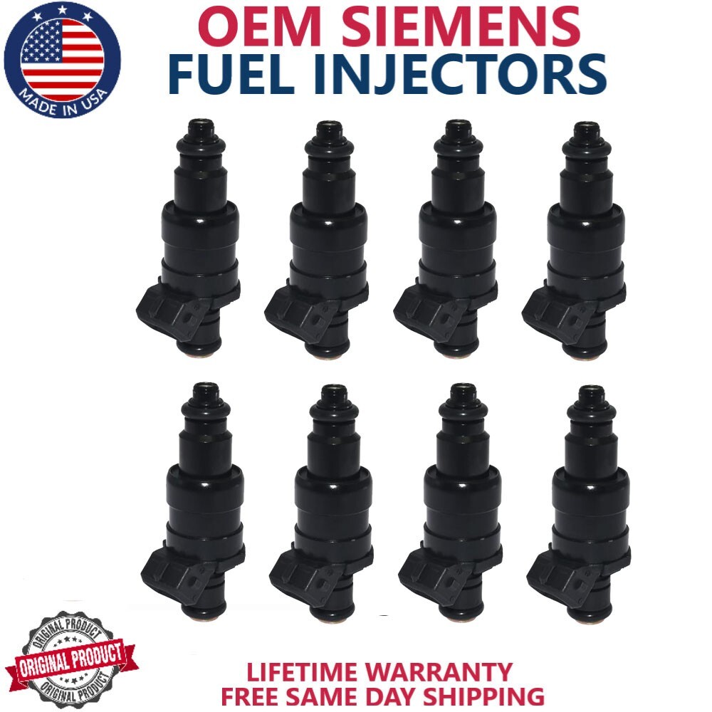 8x Genuine OEM Siemens Fuel Injectors For 1995 Dodge B3500 5.2L V8 #53030262