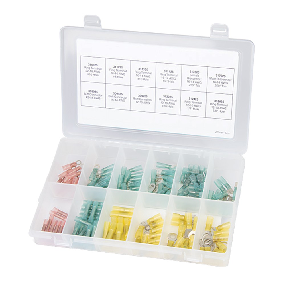 Ancor 160-Piece Heat Shrink Terminals & Connectors Kit 320101 UPC 0918879...