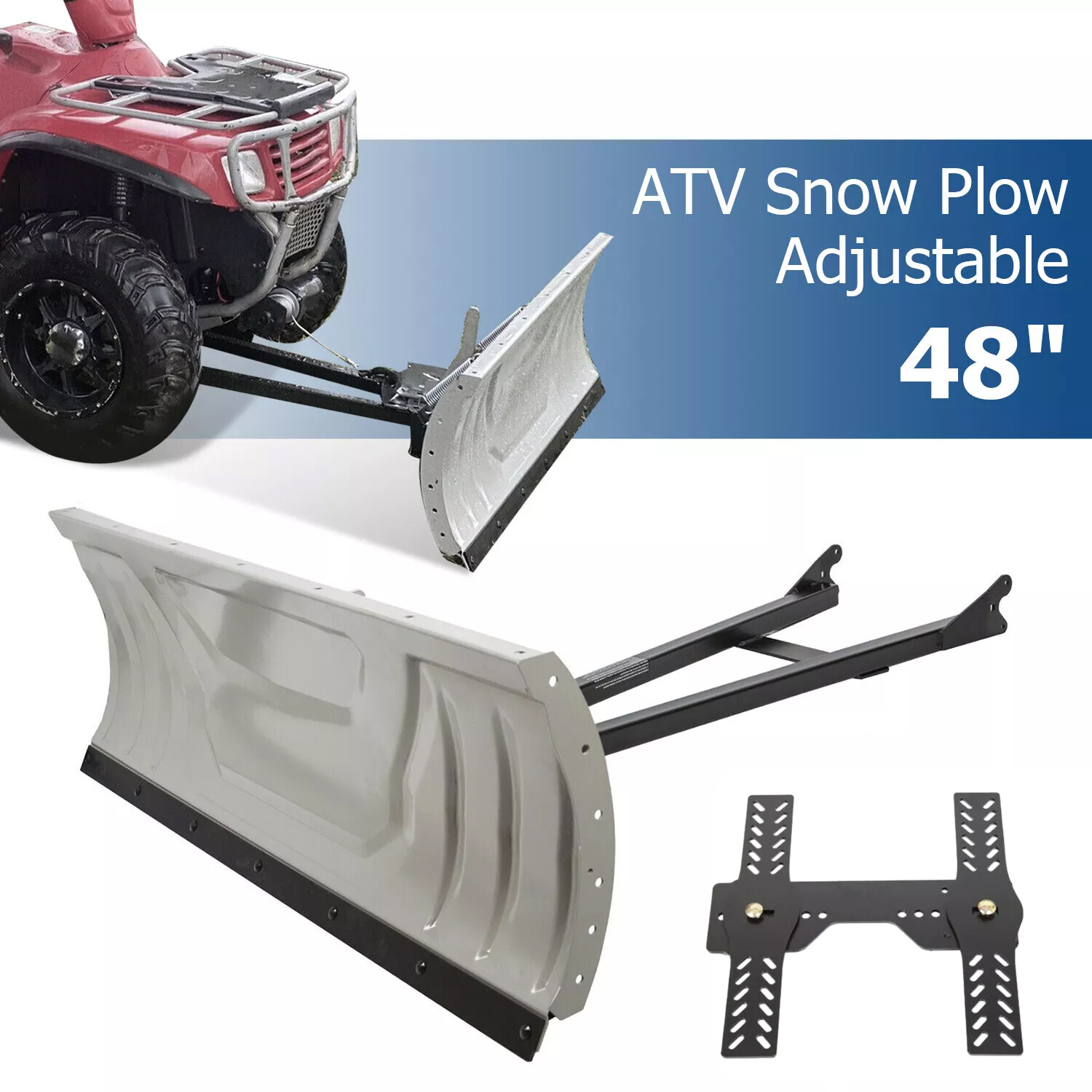 Snow Plow Blade Universal Kit Adjustable 48