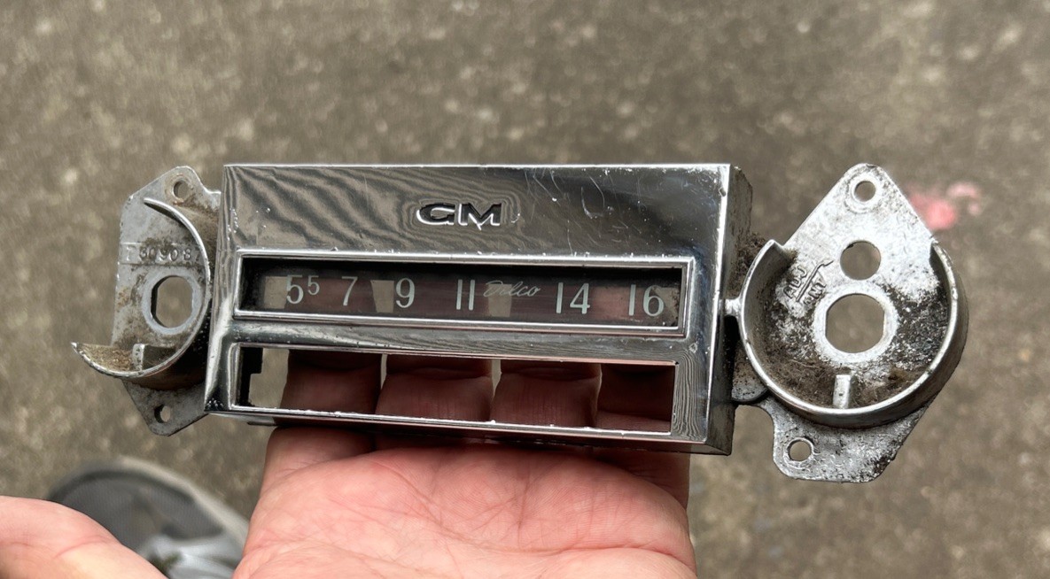 67 68 69 70 71 72 Chevrolet Truck Radio Face Plate Bezel GMC Minor Pitting 1972 67 68 69 70 71 72 Chevrolet Truck Radio Face Plate Bezel GMC Minor Pitting 1972