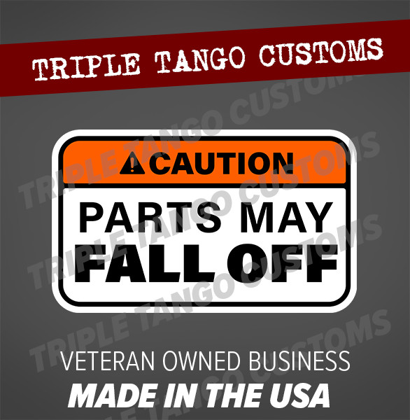 PARTS May FALL OFF Funny Bumper Sticker Car Truck Window Decal Safety JDM Auto PARTS May FALL OFF Funny Bumper Sticker Car Truck Window Decal Safety JDM Auto
