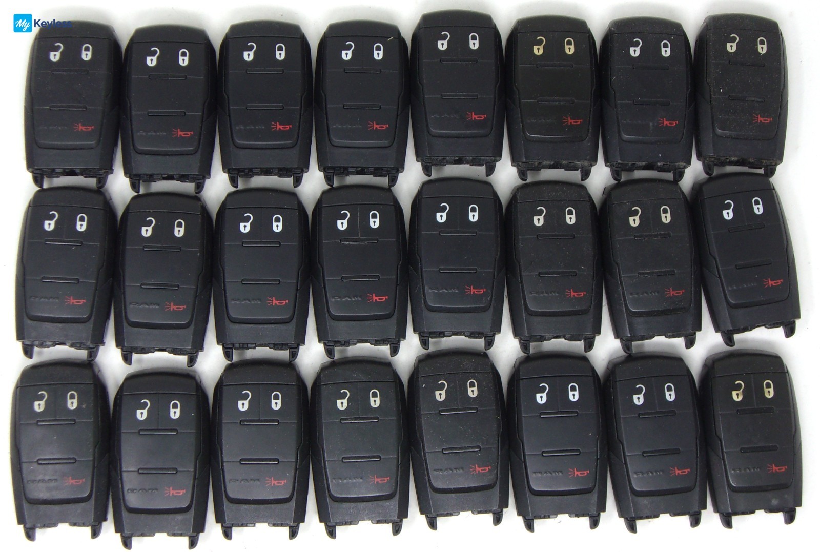 Lot 24x OEM RAM 1500 2500 3500 5500 Smartkey Remotes 4 Button Fobs M3N-40821302 Lot 24x OEM RAM 1500 2500 3500 5500 Smartkey Remotes 4 Button Fobs M3N-40821302