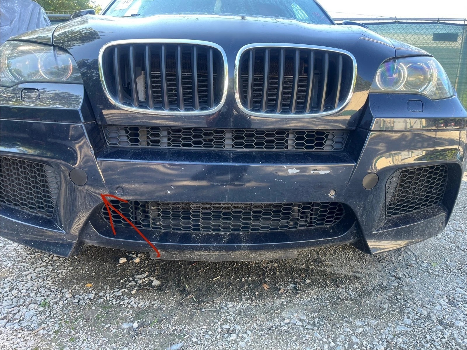 10-14 BMW X6M X5M Front Bumper Cover Right black tow Hook Cover 51117205545