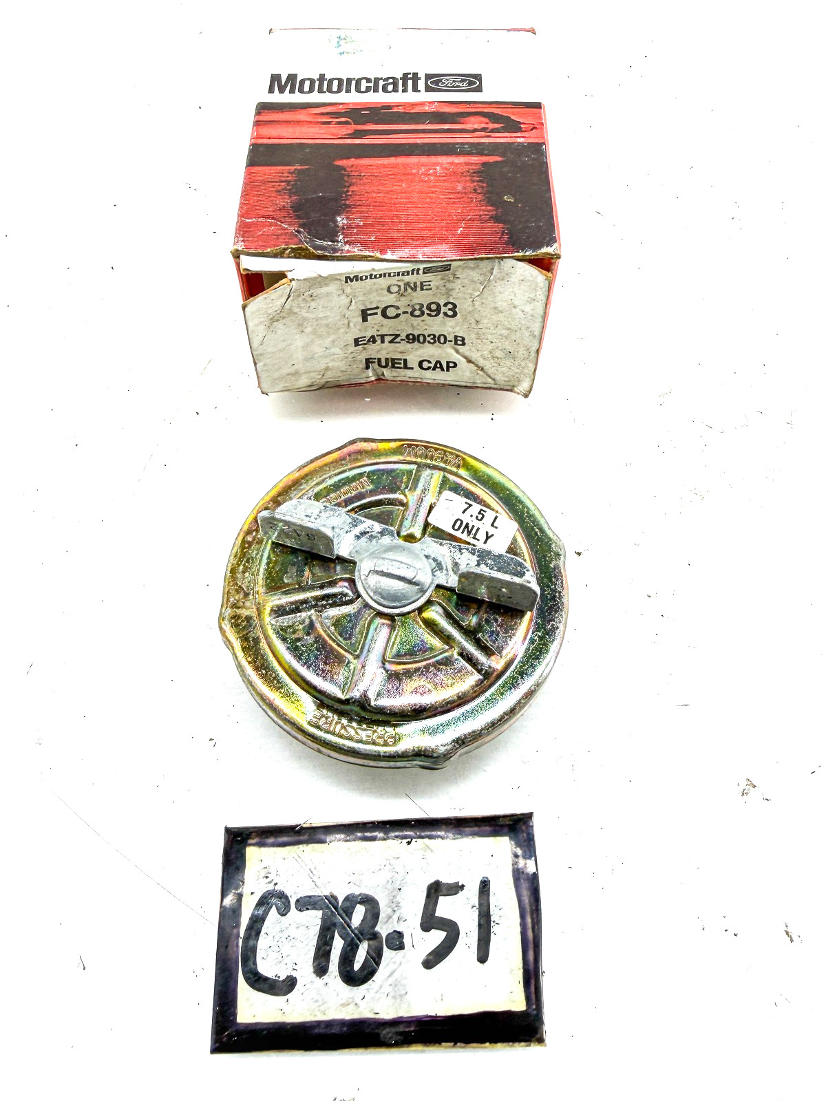 NOS 1980 - 1986 FORD F150 F250 TRUCK 7.5L FUEL CAP E4TZ-9030-B FC-893 C78-51