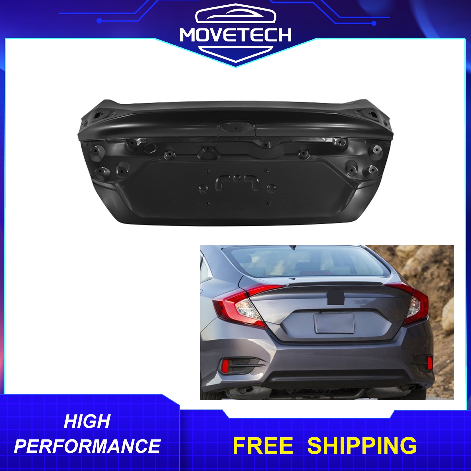 Trunk Lid Shell For 2016-2021 Honda Civic Sedan 4-Door 1.5L 2.0L 68500-TBA-A00ZZ Trunk Lid Shell For 2016-2021 Honda Civic Sedan 4-Door 1.5L 2.0L 68500-TBA-A00ZZ
