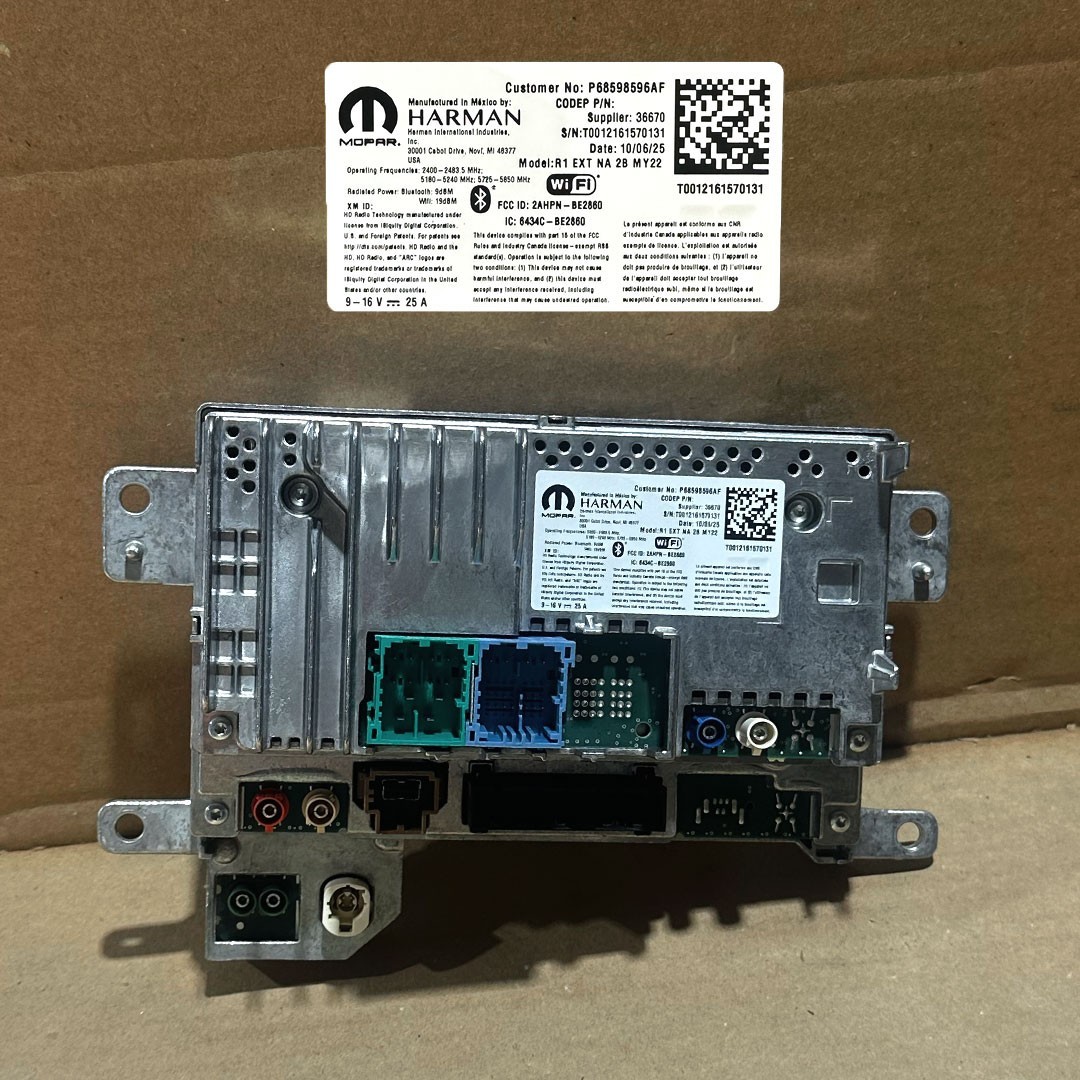 NEW OEM 2025 Ram 1500 Multi Media Radio - Mopar (68598596AF)