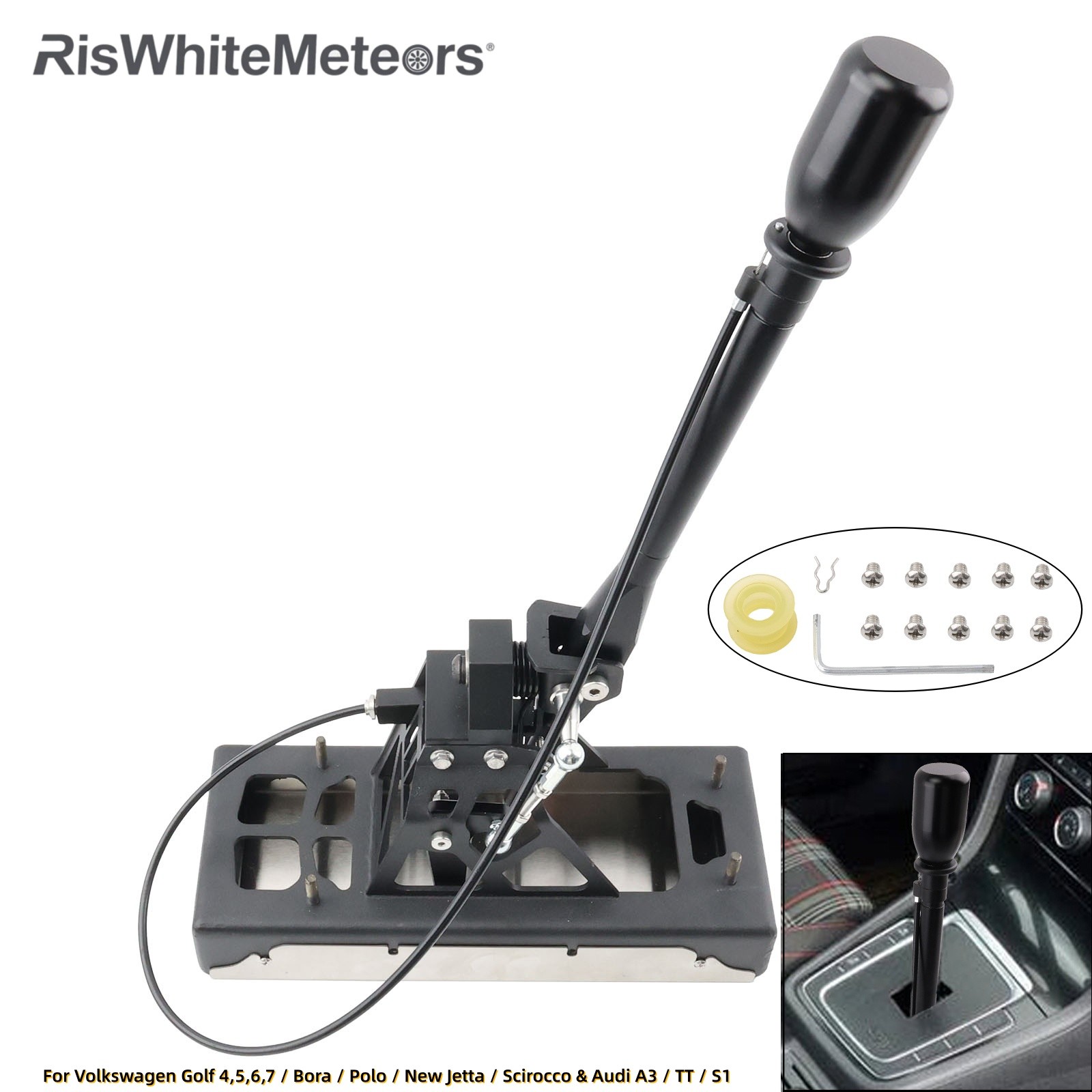 Aluminium Scirocco Short Shifter For VW Volkswagen Golf 4 5 6 7 Audi A3 TT Black