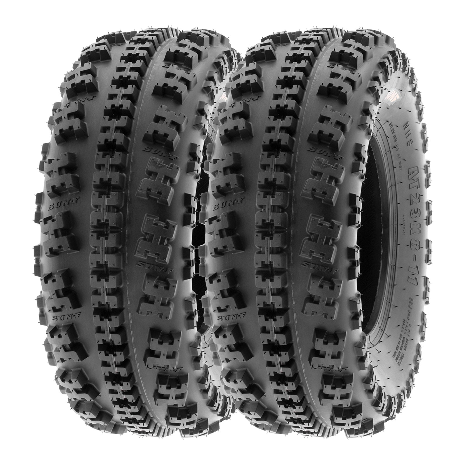 SunF 20x7-8 ATV UTV Knobby Tire  20x7x8 Sport Race 6 PR A027 - Pair of 2