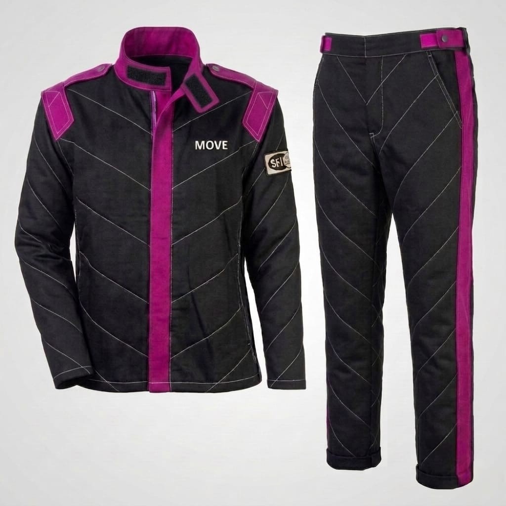 Move MR100 SFI 3.2A/5 2-Layer Light Nomex Style  2-Pcs Auto Racing Driver  Suit