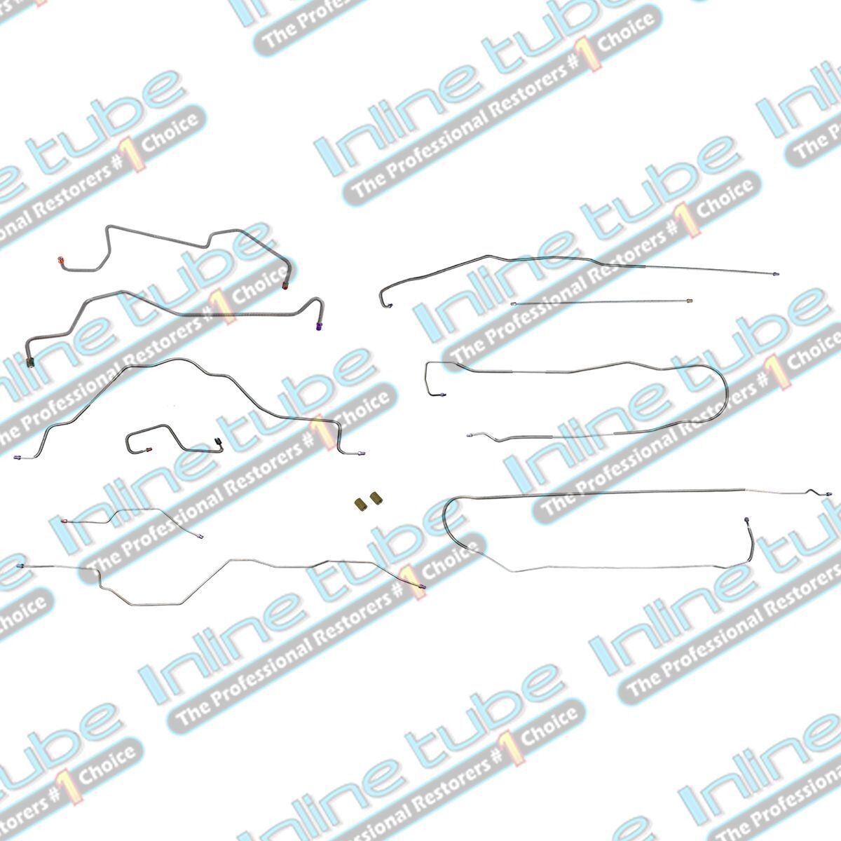 1991-93 Ford F150 2Wd Ext. Cab Longbed Power Disc Brake Line Kit 10Pc, Stainless