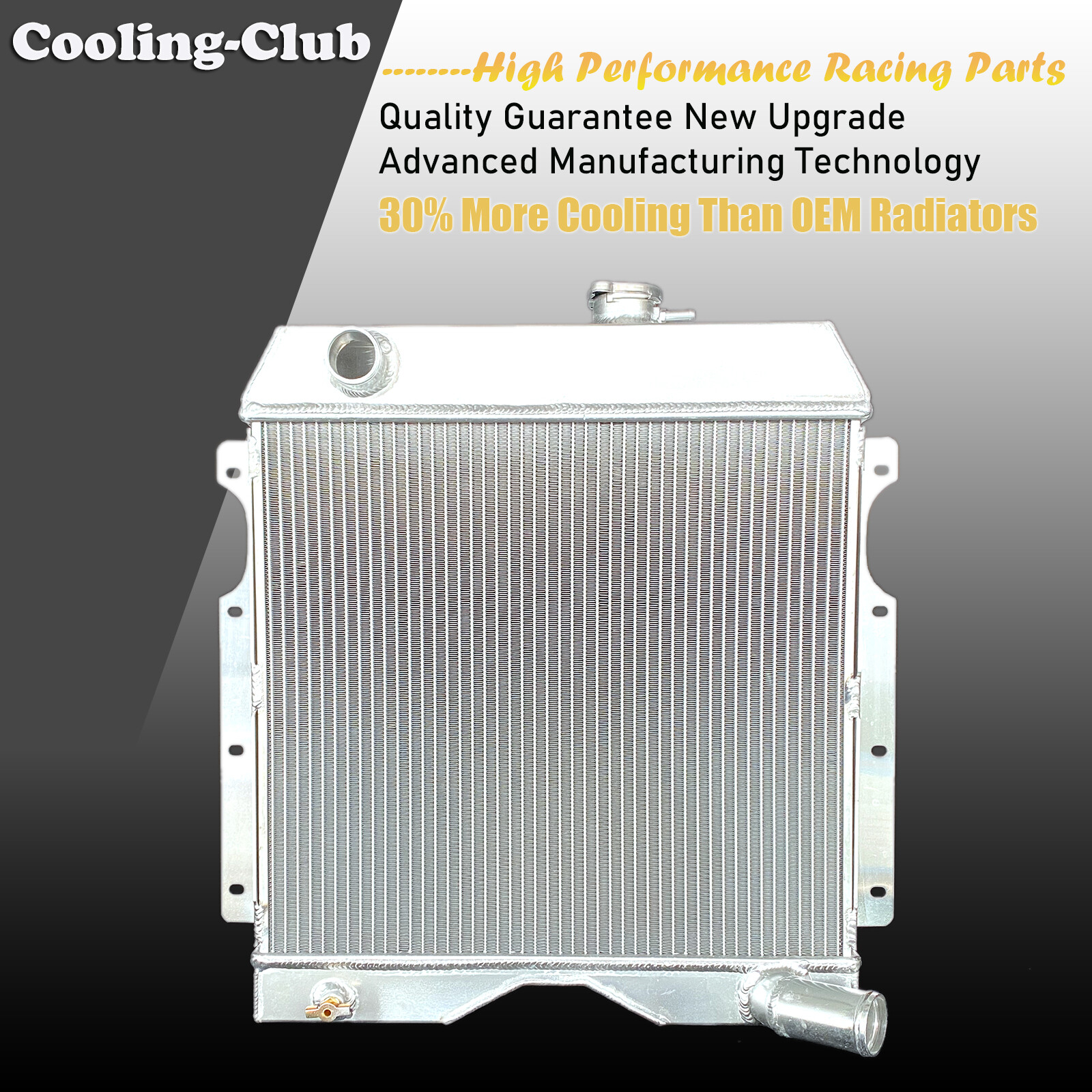 Fit 54-64 Jeep Willys Truck 6-226 Utility Wagon L6 3.7L 3 Row Aluminum Radiator 