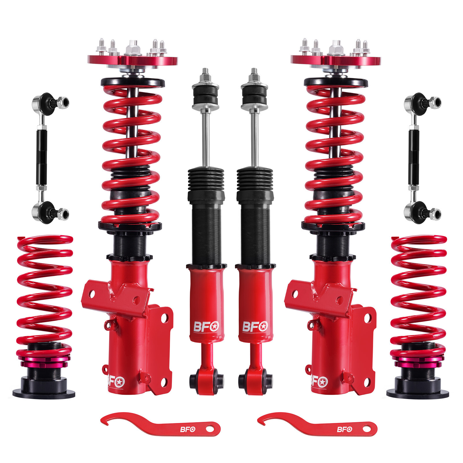 BFO Coilovers Strut Suspension Spring Kit For Ford Mustang 2005-2014 Adj. Height