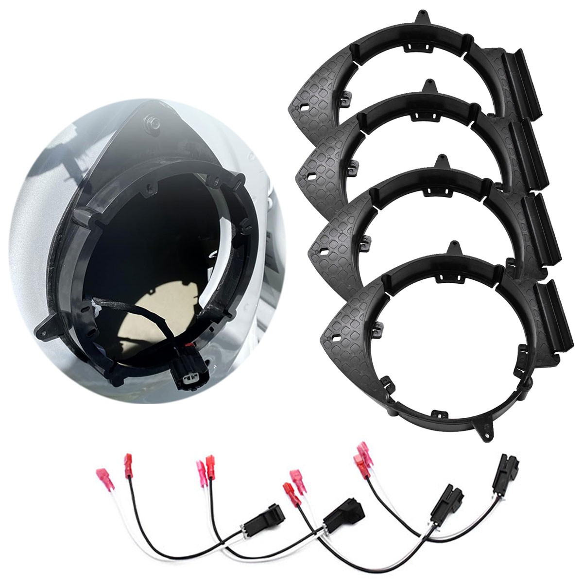 4x Stereo Door Speaker Adapter 6.5