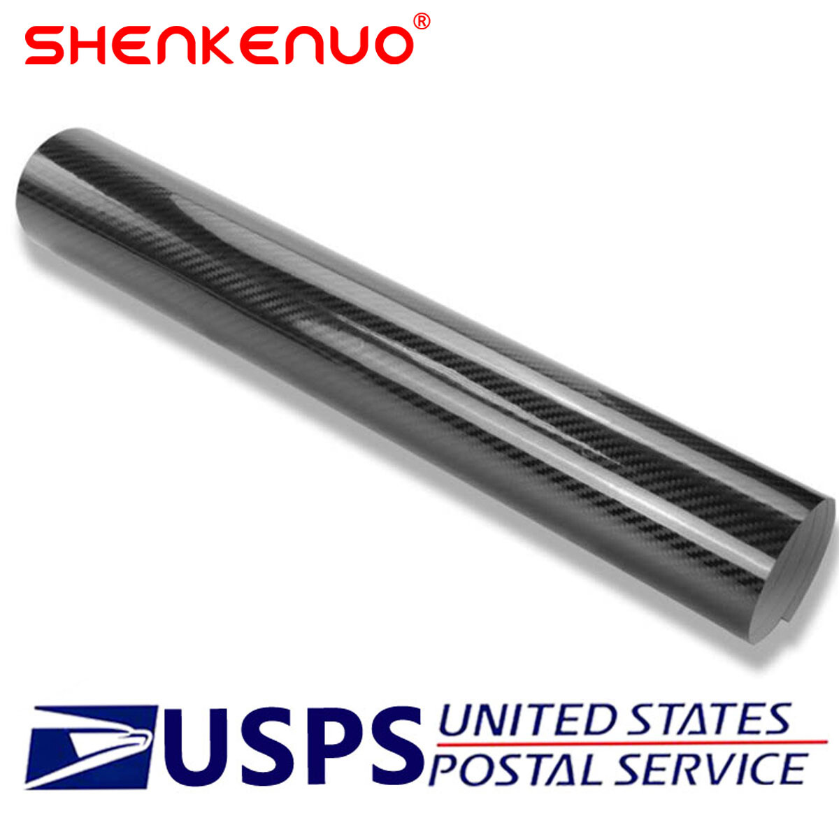 30x152cm PVC 5D Carbon Fiber Vinyl Foil Film Car Wrap Roll Sticker Decal Black