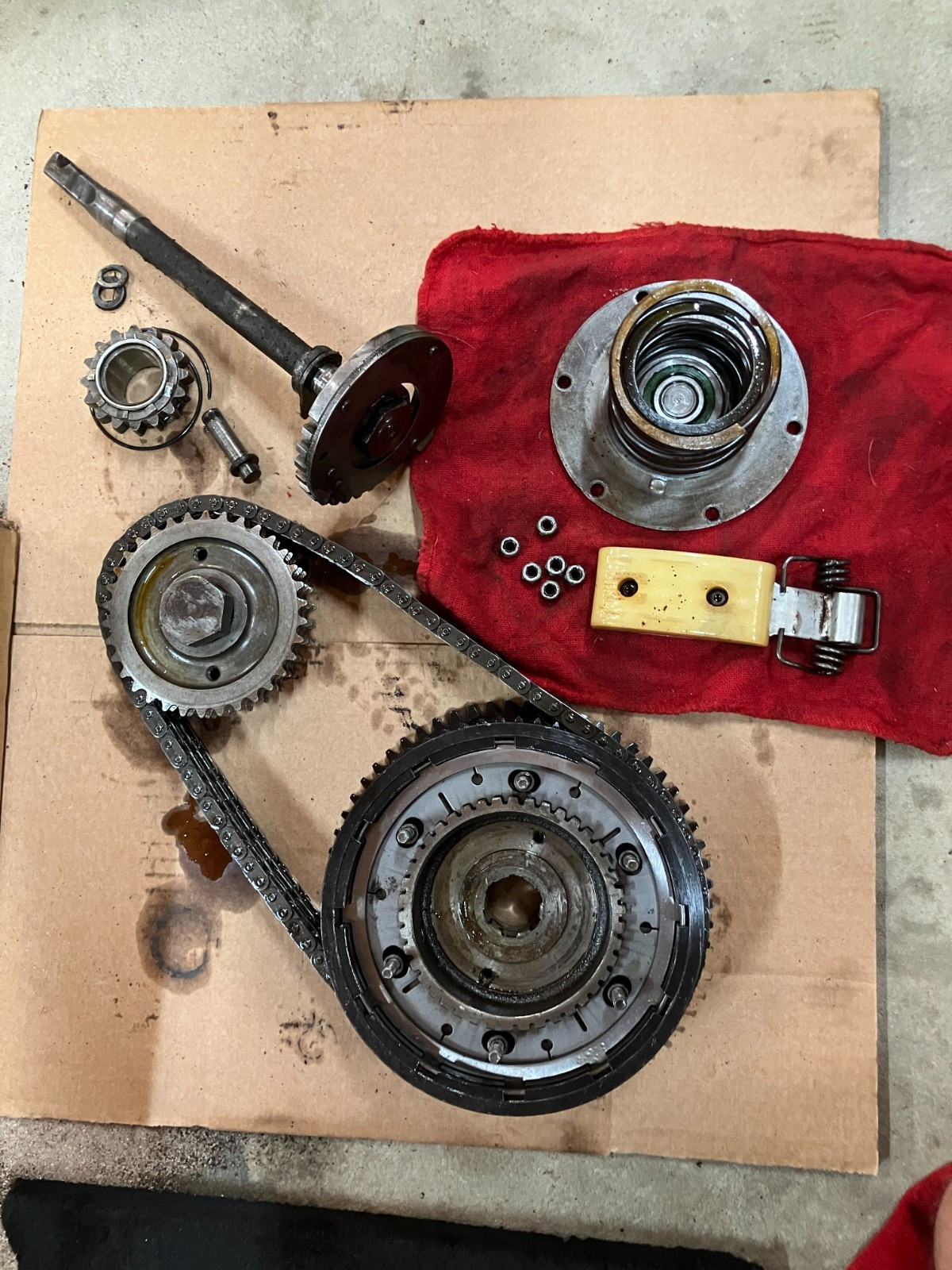 1977 harley ironhead sportster 1000 complete clutch primary setup w/kick starter