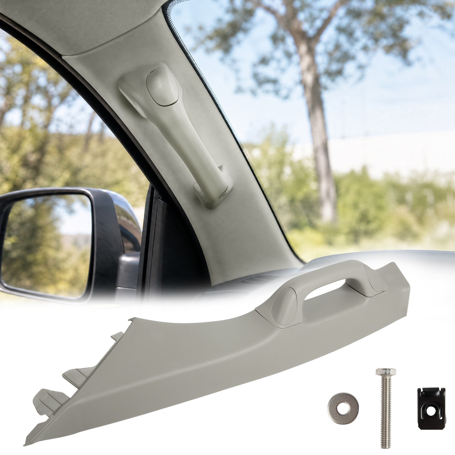 Driver Side A-Pillar Grab Handle For 2007-2022 Toyota Tundra Sequoia Gray Driver Side A-Pillar Grab Handle For 2007-2022 Toyota Tundra Sequoia Gray
