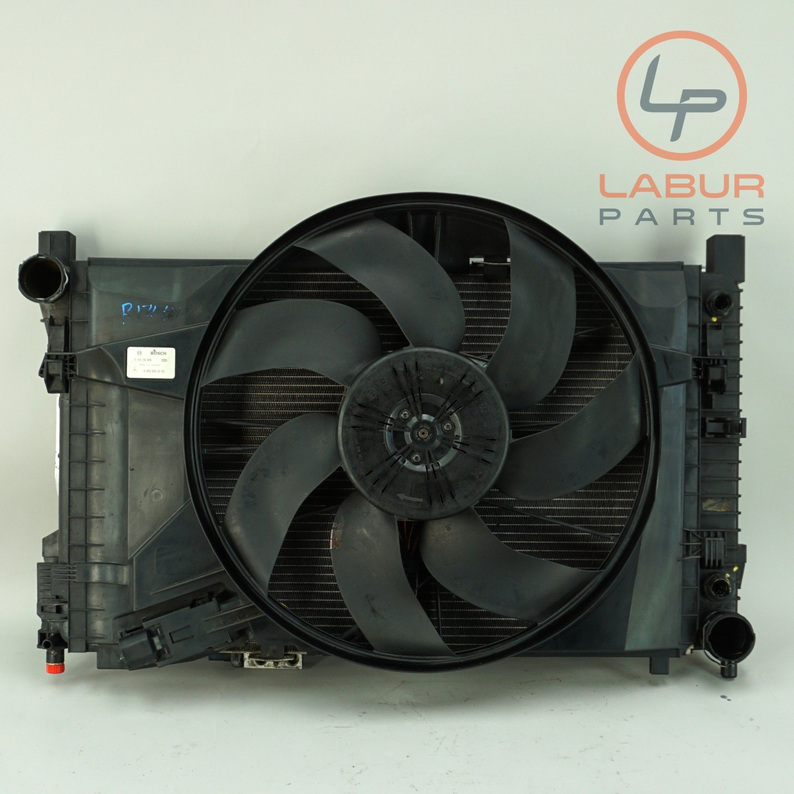 R171 05-08 Mercedes SLK Class Engine Cooling Radiator Fan & A/C Condenser Z7876