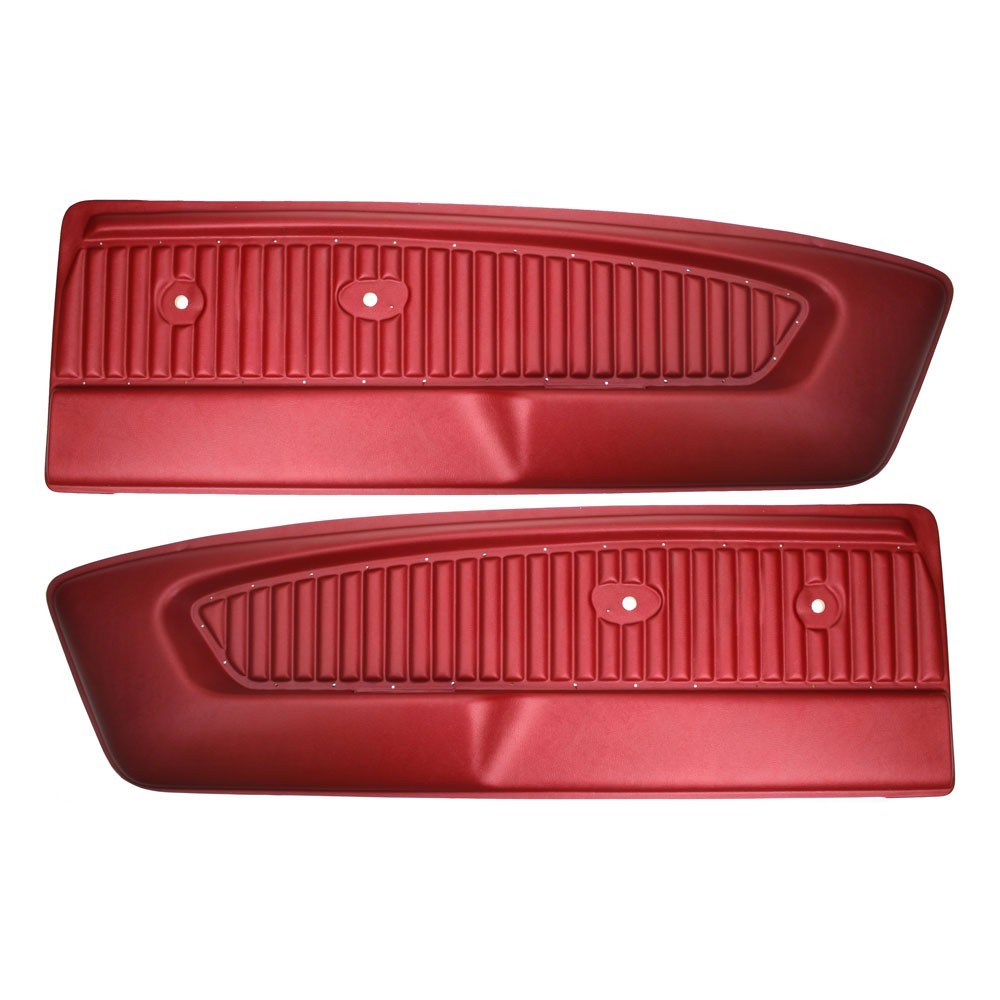 PONY 1964-66 Ford Mustang  Pony Door Panels - Dk Metallic Red - Pair