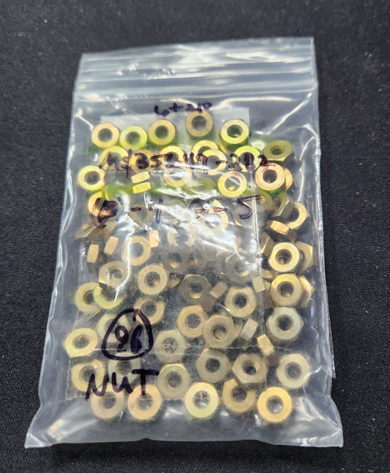 ( QTY 96 ) Military Standard Plain Hex Nut PN MS35649-282