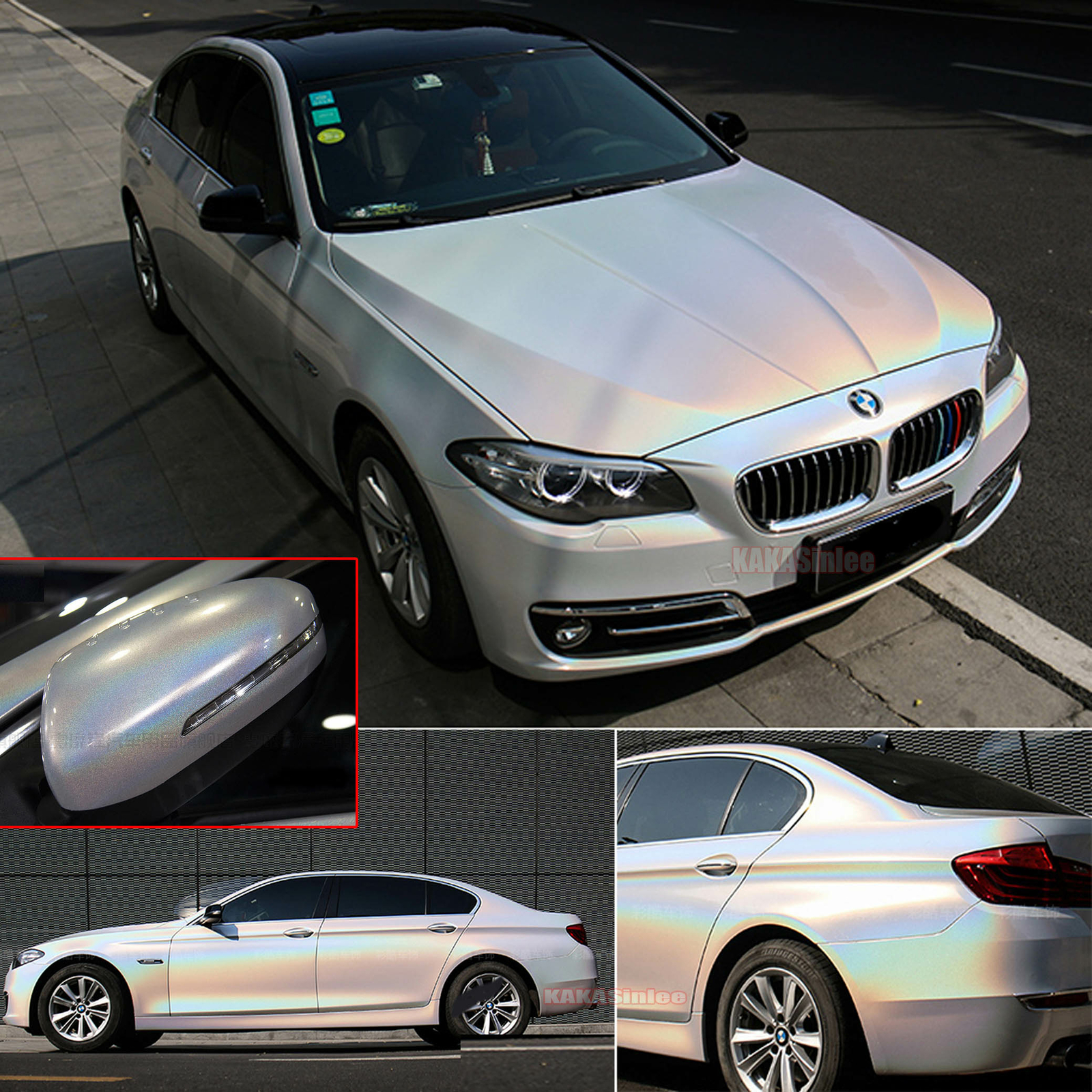 50FT X 5FT White Car Iridescence Mirror Chrome Chameleon Vinyl Wrap Sticker HDUS 50FT X 5FT White Car Iridescence Mirror Chrome Chameleon Vinyl Wrap Sticker HDUS