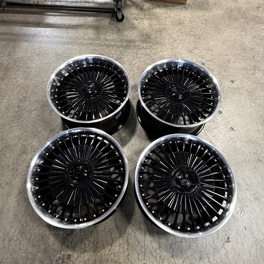 Used 20x8.5/20x10 MRR VP4 5x112 35/38 66.6 Black Machined Lip Wheels set-4