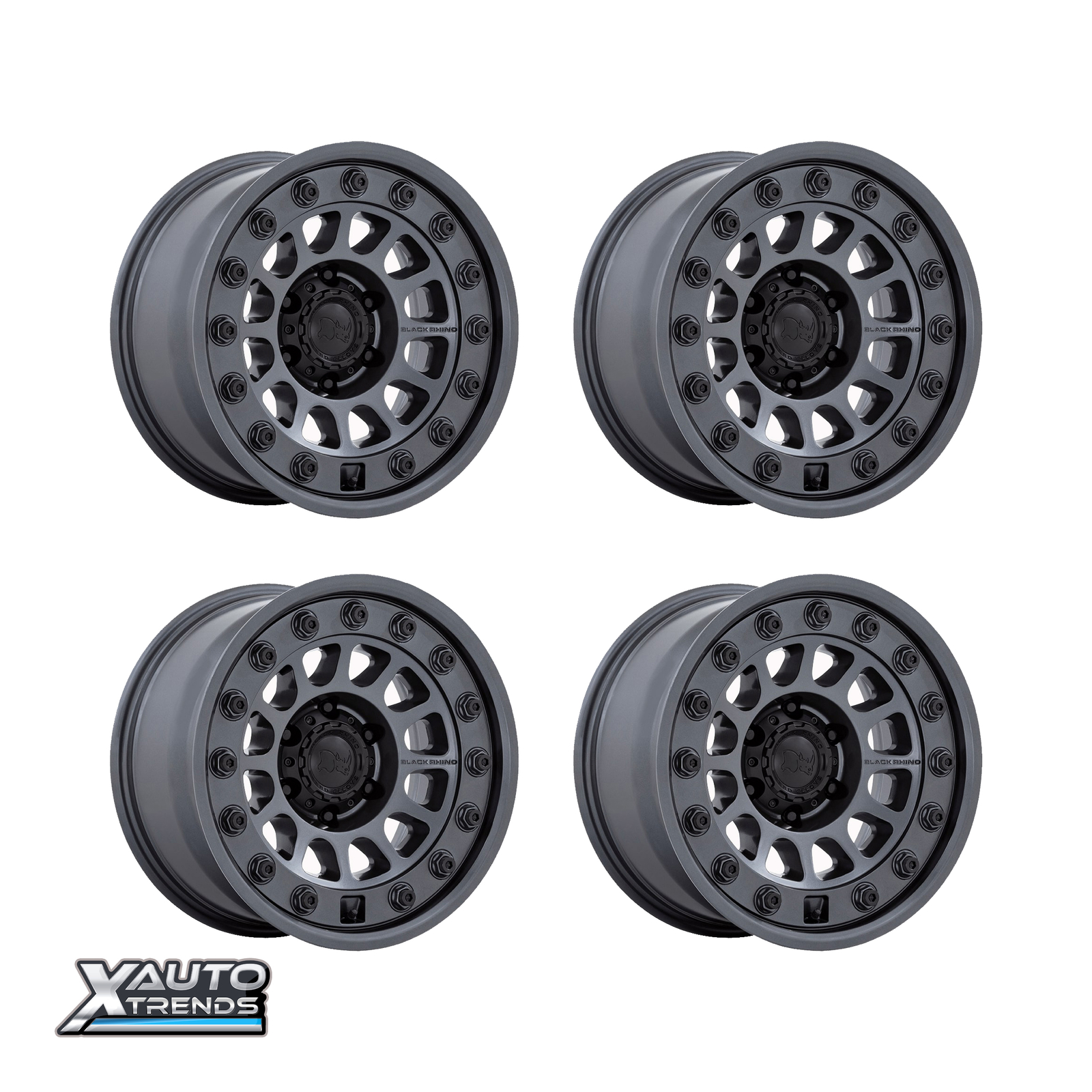 Black Rhino BR012 Outback Matte Gunmetal 17X8 6X130 32mm (Set of 4)