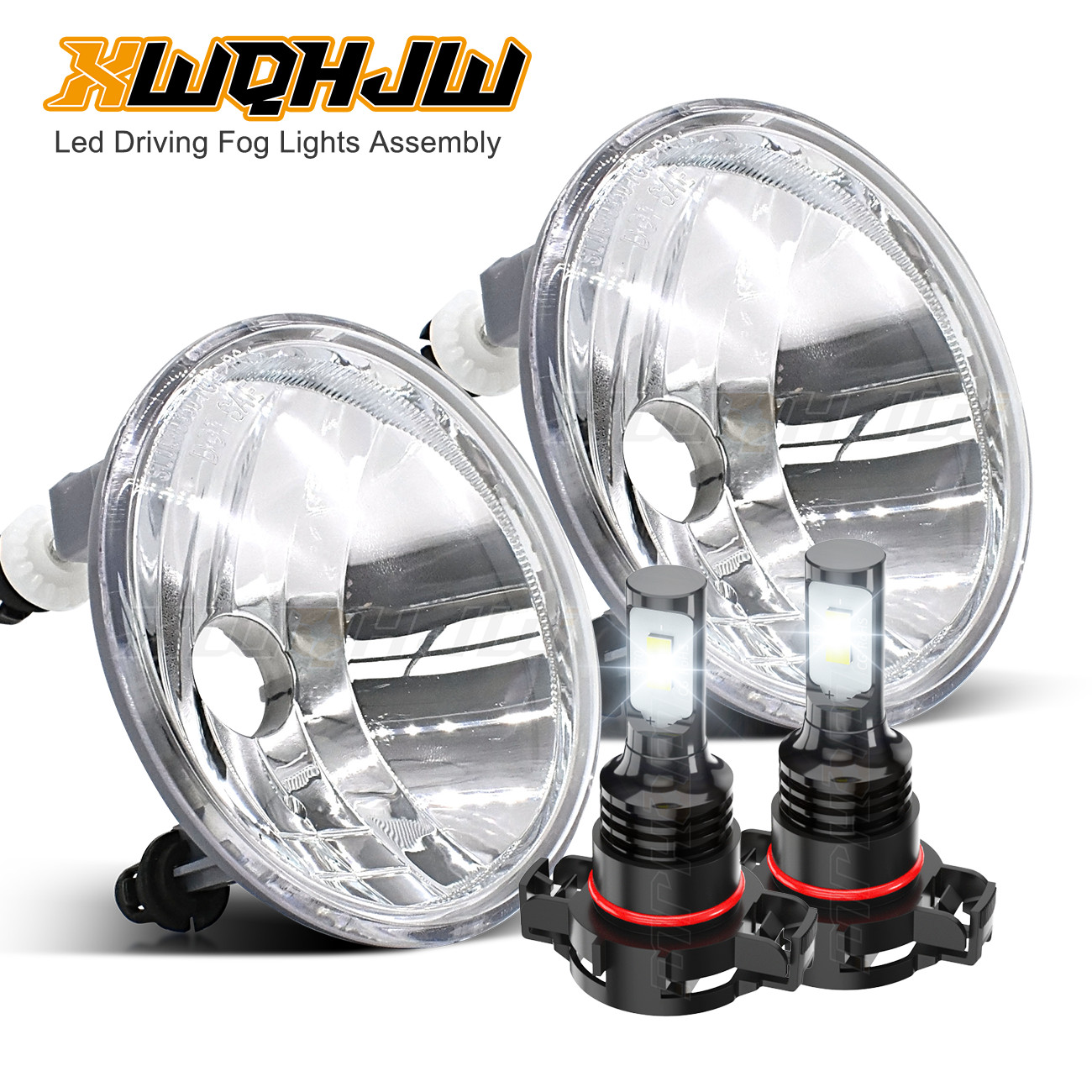 For 2007-2014 Ford Mustang Shelby GT500 Fog Lights Lamps Pair