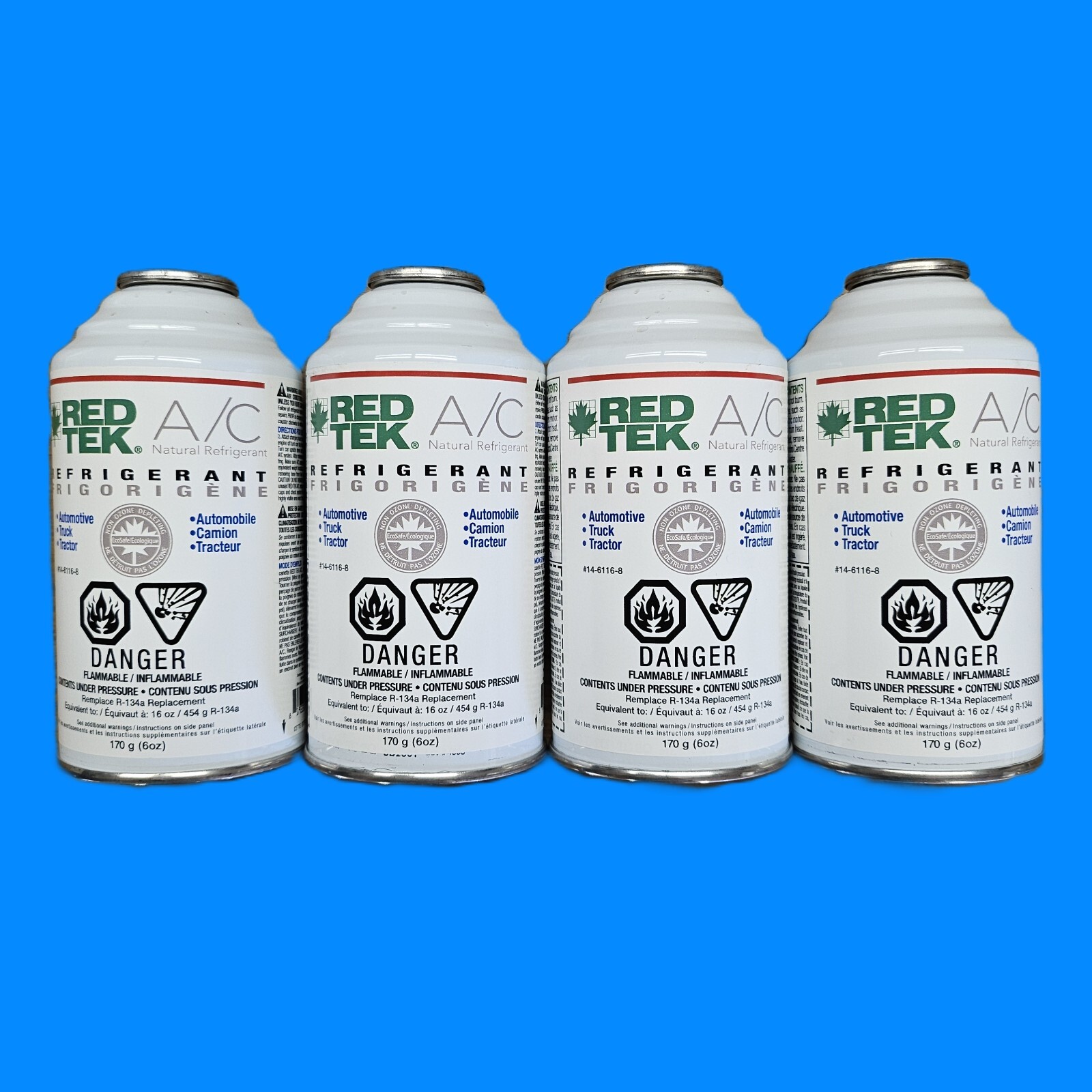 REDTEK R12 Compatible Charge - 4 cans REDTEK R12 Compatible Charge - 4 cans