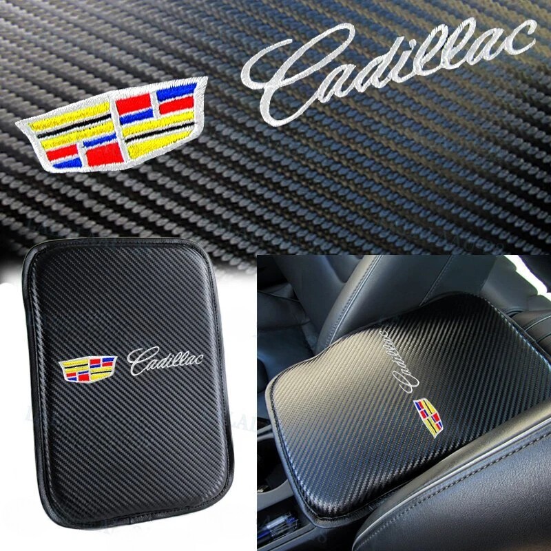 For NEW CADILLAC Carbon Fiber Car Center Console Armrest Cushion Pad Cover 1PCS For NEW CADILLAC Carbon Fiber Car Center Console Armrest Cushion Pad Cover 1PCS