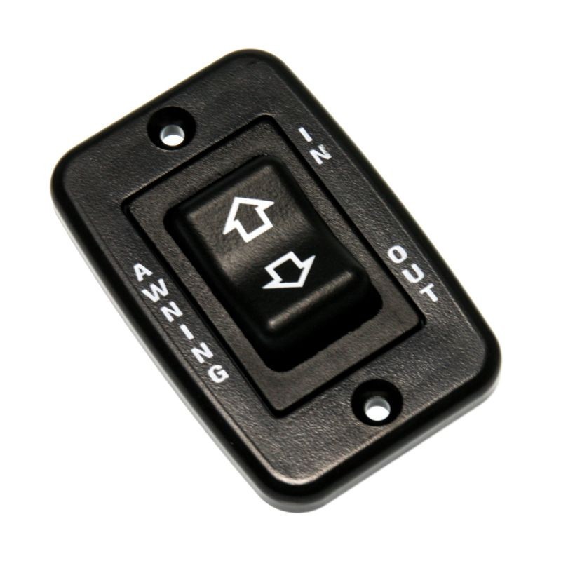 Dometic 3310804.016 Awning In / Out Rocker Switch Kit Black 25A 12VDC RV Camper Dometic 3310804.016 Awning In / Out Rocker Switch Kit Black 25A 12VDC RV Camper