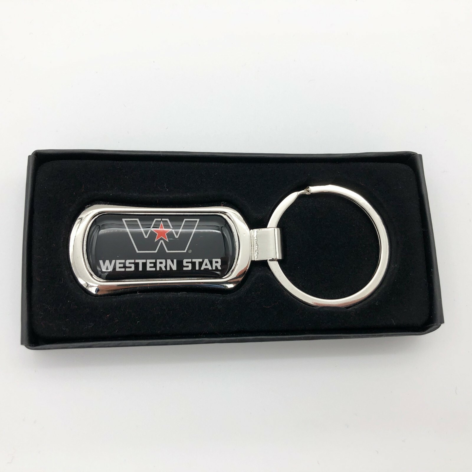 NEW - Western Star Trucks Metal Chrome Keychain Key Tag FOB - semi, great gift