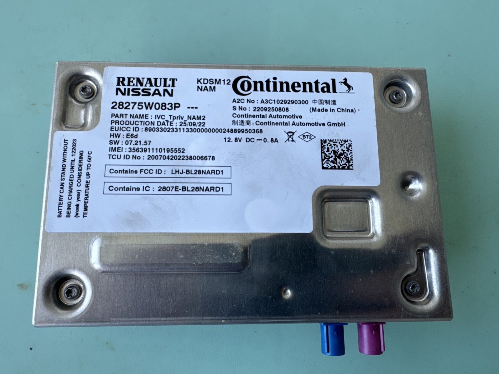 2023 MITSUBISHI OUTLANDER COMMUNICATION TELEMATIC CONTROL MODULE UNIT OEM