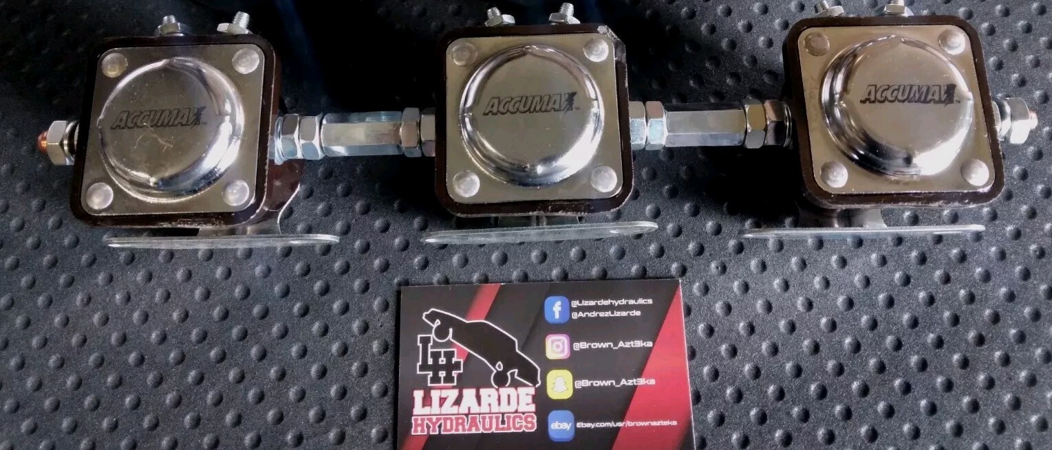 Lowrider Hydraulics Accumax Solenoids 3 pack w/ connectors