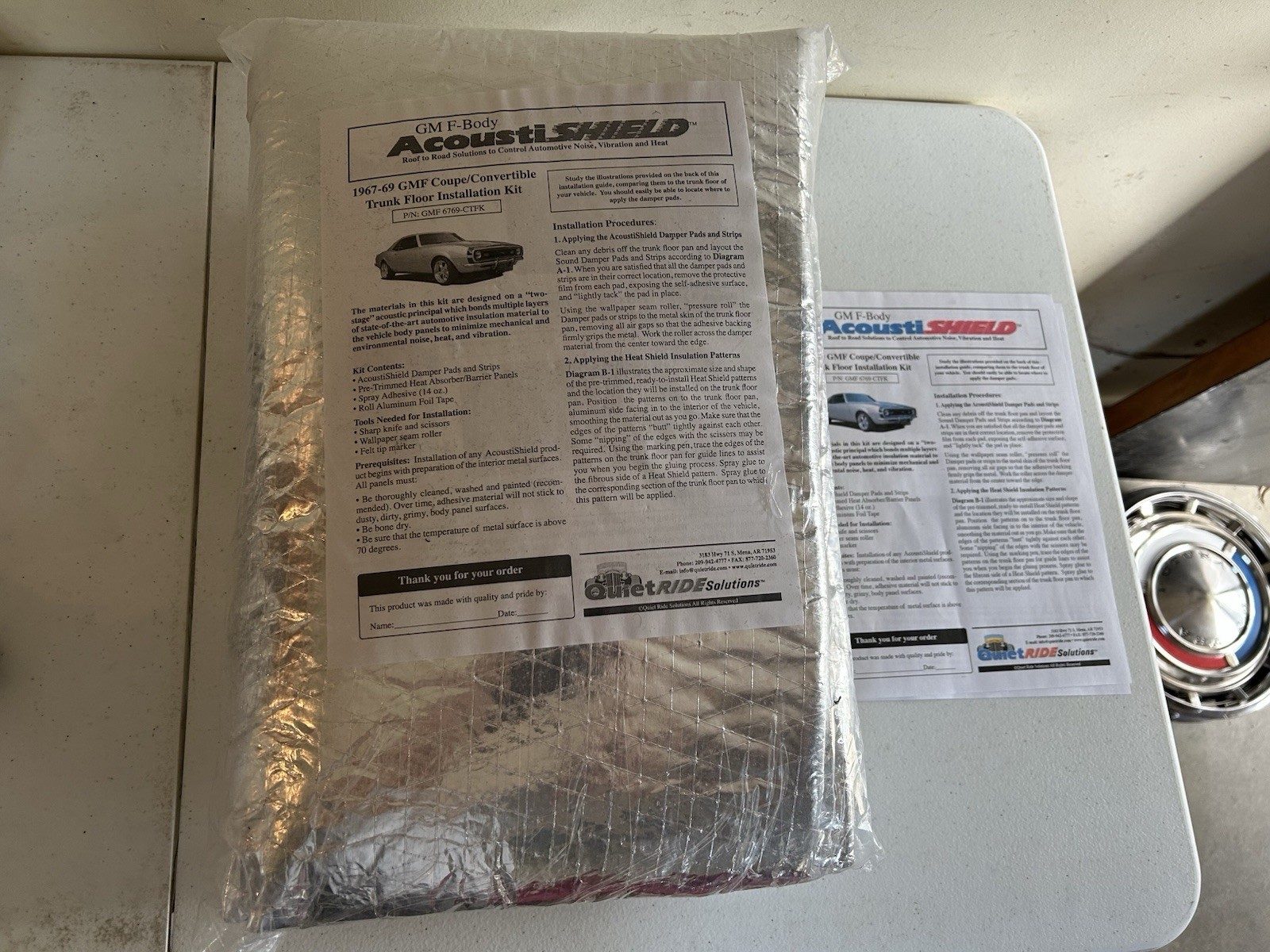 New 1967 1968 1969 Chevrolet Camaro Firebird GM Trunk Floor Insulation Kit New 1967 1968 1969 Chevrolet Camaro Firebird GM Trunk Floor Insulation Kit