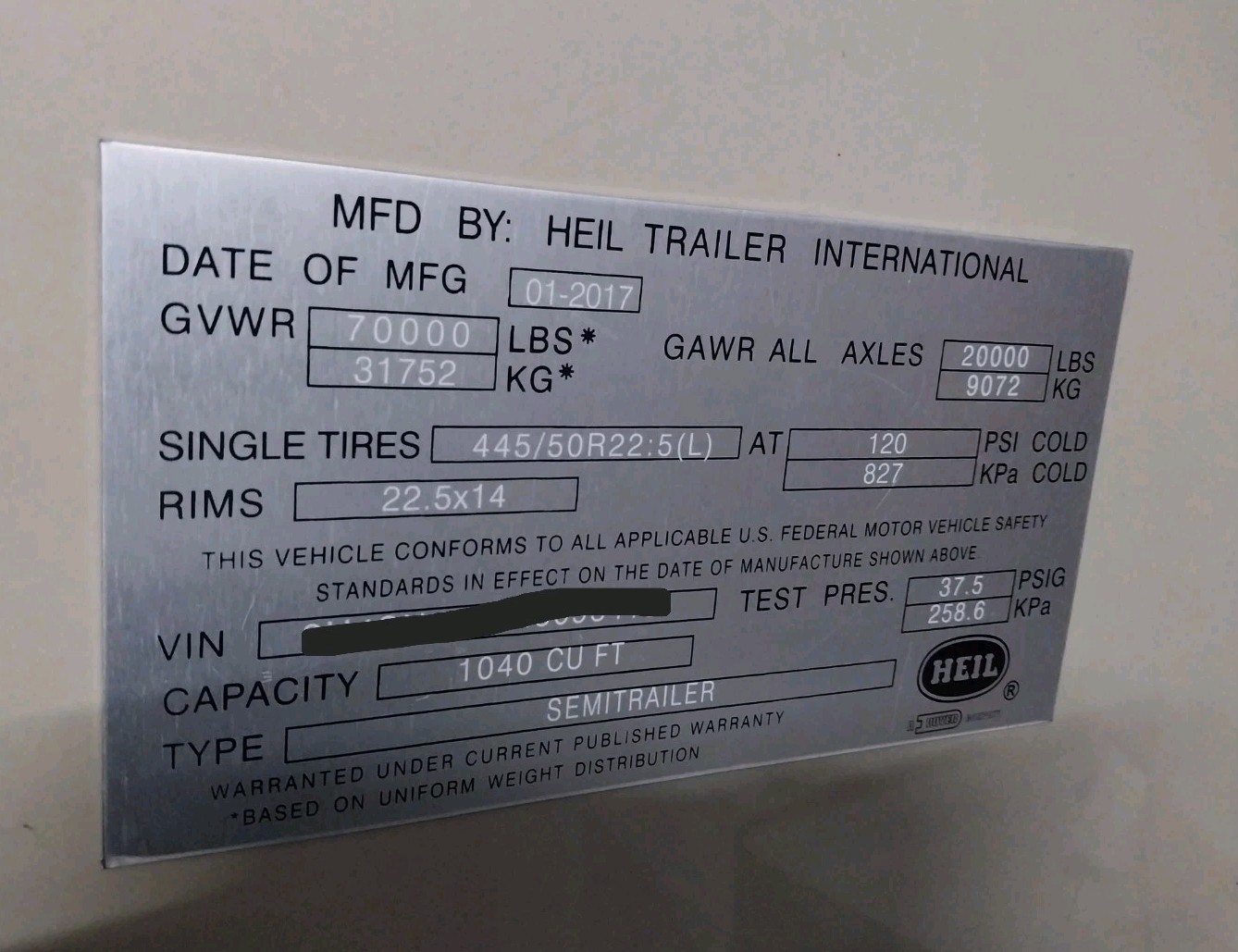 Aluminum Data Plate May Fit For Heiil Data Plate Engraved 