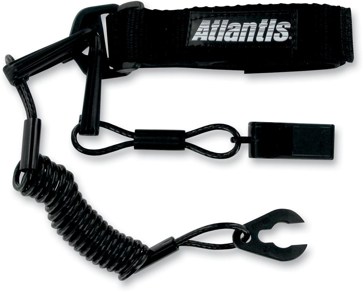 ATLANTIS Lanyard with Whistle - Kawasaki/Polaris/Wet Jet - Black A2109PFW