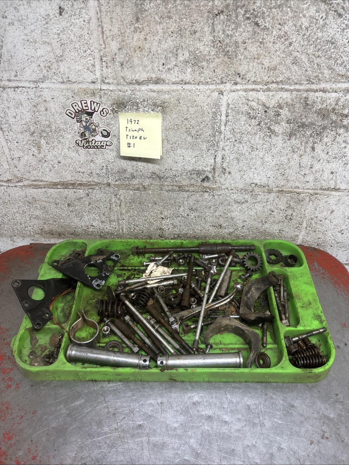 1972 Triumph T120rv T120 R V Bonneville Engine Push Rods Tubes Lifters Bolts Lot