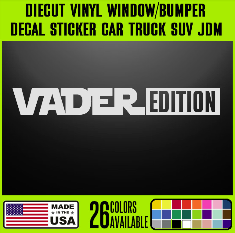 Star Wars Vader Edition Lettering vinyl decal sticker Car Darth Empire {j104