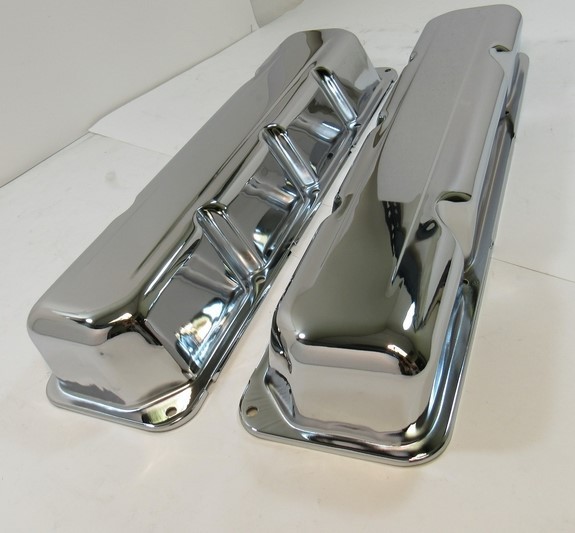 1967-1987 AMC / Jeep V8 304 360 390 401 Short style-Chrome Steel Valve Covers -